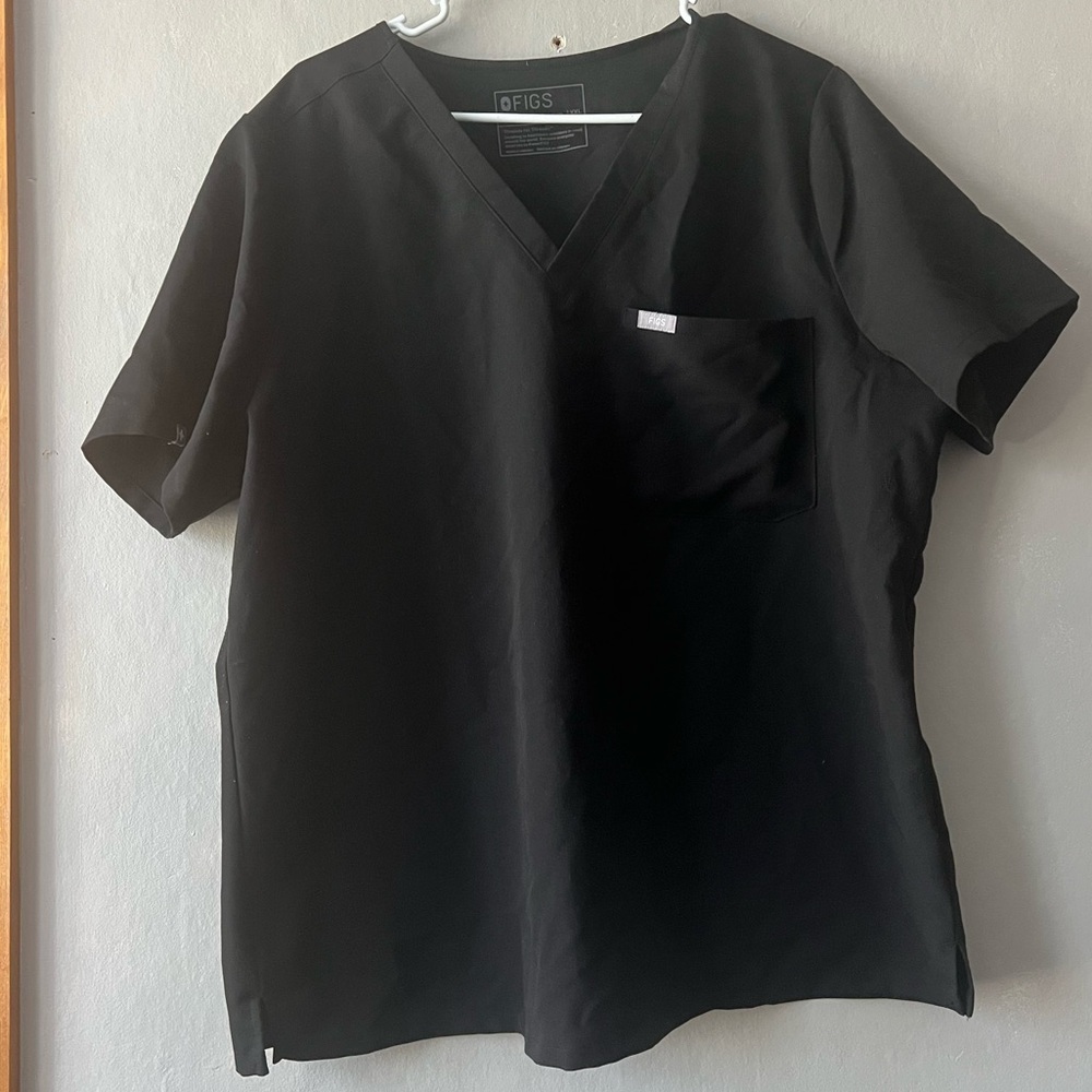 Figs Black Technical Collection Scrub Top Size XXL